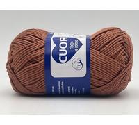 Fili & filati Fiocco di Cotone CUORE®, 100% Cotone Naturale, 5 Gomitoli da 40g 100m, per Amigurumi e borse Uncinetto fai da te e handmade (5, Bruciato - 627)