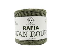 Fili & filati Rafia Swan Round, 100% Cellulosa Naturale, 150g - 250m, per Borse, Cappelli e Accessori fai da te a uncinetto 3/4 (Kaki - 11 - ROUND, 1)