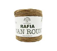 Fili & filati Rafia Swan Round, 100% Cellulosa Naturale, 150g - 250m, per Borse, Cappelli e Accessori fai da te a uncinetto 3/4 (Caramello - 08 - ROUND, 1)