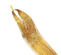 Fili Scintillanti Capelli 1 Pz Sparkle Capelli Lucidi Tinsel Estensioni Dei Abbaglia Le Donne Hippie for Intrecciare Copricapo Strumenti for I Lungo 100 cm(Color 4)