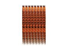 Fili Scintillanti Capelli 8 estensioni for capelli colorati da 45,7 cm con stampa a strisce di animali, clip for piume sintetiche for cosplay, feste, festival, Y2K(ORANGE)