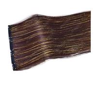 Fili Scintillanti Capelli Clip in tinsel blu glitterato nelle estensioni dei capelli Parrucchino sintetico dritto in un unico pezzo con ciocche scintillanti(Color 5)