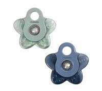 Filibabba 2-pack massaggiagengive refrigeranti | Con funzione sonaglio | Anello massaggiagengive refrigerante riempito d'acqua | Massaggio dentizione bambino (blu misto)