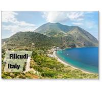 Filicudi Island Panorama, Isole Eolie, Italia., Calamita da Frigo