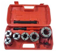 FILIERE PER TUBI KIT 9 PEZZI 1/4"-3/8”-1/2”-3/4”-1”-5/4" + PORTAFILIERE PROLUNGA