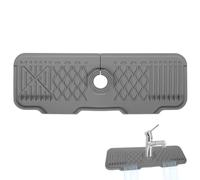 Fililogor Tappetino per rubinetto in silicone, per rubinetto, paraspruzzi del rubinetto, per cucina e bagno, protezione del piano di lavoro (grigio, 43 x 15 cm)