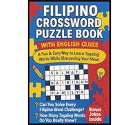 Filipino Crossword Puzzle Book With English Clues For Teens, Adults & Seniors: Easy To Read Brain Games To Learn Tagalog For English Speakers | About ... Filipino Lovers, Pinay, Christmas & Birthday