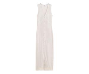 Filippa K - Abito Midi Pizzo Bottoni Leggero Aereo - - Dresses - Donna - Bianco - L