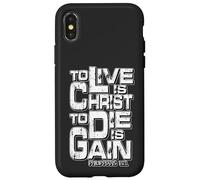Filippesi 1:21 "Vivere è Cristo, Morire è guadagno" Custodia per iPhone X/XS