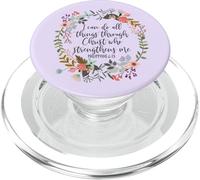 Filippesi 4:13 Bibbia Scrittura, Tutte le cose attraverso Cristo PopSockets PopGrip per MagSafe