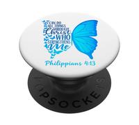 Filippesi 4 13 Cristiano Bibbia Versi Religiosi Farfalla PopSockets PopGrip Adesivo