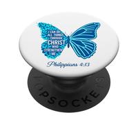 Filippesi 4 13 Cristiano Bibbia Versi Religiosi Farfalla PopSockets PopGrip Adesivo