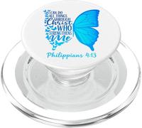 Filippesi 4 13 Cristiano Bibbia Versi Religiosi Farfalla PopSockets PopGrip per MagSafe