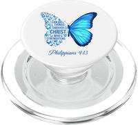 Filippesi 4 13 Cristiano Bibbia Versi Religiosi Farfalla PopSockets PopGrip per MagSafe