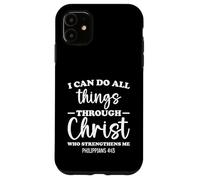 Filippesi 4:13 Posso fare tutte le cose attraverso la Bibbia di Cristo Custodia per iPhone 11