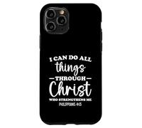 Filippesi 4:13 Posso fare tutte le cose attraverso la Bibbia di Cristo Custodia per iPhone 11 Pro