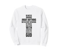 Filippesi 4:6 Verso della Bibbia con Croce Felpa