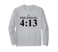 FILIPPIANI 4:13 Posso Fare Tutte Le Cose Attraverso LA Forza di Cristo Maglia a Manica