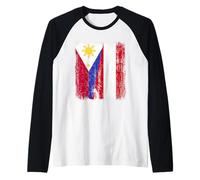 Filippine Austria Mezza Bandiera Filippina Austria Patrimonio Austriaco Maglia con Maniche Raglan
