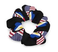 Filippine Bandiera degli Stati Uniti Elastico Scrunchies Morbido Legami per capelli No Hurt Hair Cute Accessori per capelli per le donne
