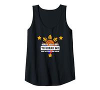 Filippine Difesa Basket Canestro Palla Difensore Bandiera Canotta, Donna, Nero, XXL