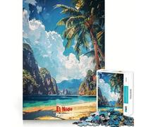 Filippine El Nido Beach Paesaggio Puzzle artistico per adolescenti 1000 pezzi Wise Think Toy Gentle Leisure Tight Cut Lista dei desideri di Babbo Natale (50x75cm)