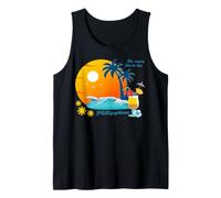 Filippine Palme Cocktail in Spiaggia Tramonto Souvenir Canotta