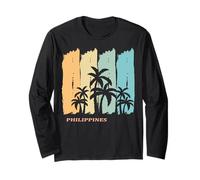 Filippine Palme ondeggiano nel Vento Spiaggia Souvenir Maglia a Manica