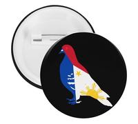 Filippine Pinoy Bandiera Colomba Pace Bottoni Pin Distintivi Banda Stagnata Spille Mestieri per Camicie Vestiti Borsa Accessorio, 12PCS, plastica e latta