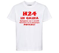 Filippo Champagne e Nevio Lo Stirato LA ZANZARA Maglietta H24 IN GAINA POVERI