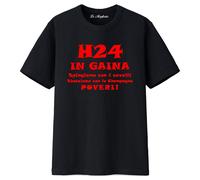 Filippo Champagne e Nevio Lo Stirato LA ZANZARA Maglietta H24 IN GAINA POVERI