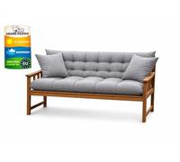 Filippo Cuscino dondolo 4 posti 180x50x60 cm - per Panca da Esterno, Divano, Mobili da giardino con due cuscini 45x45 cm - impermeabile, resistente alla muffa, realizzato a mano - Grigio