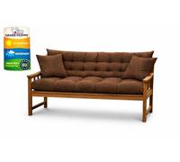 Filippo Cuscino dondolo 4 posti 180x50x60 cm - per Panca da Esterno, Divano, Mobili da giardino con due cuscini 45x45 cm - impermeabile, resistente alla muffa, realizzato a mano - Marrone