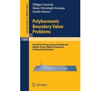 Filippo Gazzola Hans-Christoph Grunau Gu Polyharmonic Boundary Valu (Tascabile)