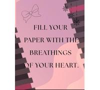 Fill Your Paper with the Breathing of Your Heart: Purple Pink Snowflake Journal for Students & Teens | Aesthetic Notebook with Falling Snow, Lined Pages for Writing, Notes, School, Journaling