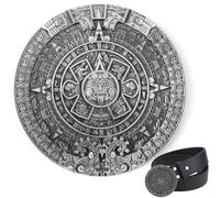Filla della Cintura del Calendario Solare Misterioso Mysterious Ancient Mayan Civilization Fibbie della Cintura Occidentale per Forniture di Decorazione della Cintura Cowboy