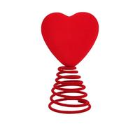 Fillarling Spril Heart Charm Red Lights Toppers Albero Del Cuore Con Base A Molla Facile Regolazione Sugli Alberi Toppers Albero Nuziale
