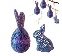 Filled Easter Eggs, Easter Bunny Desk Toys, Tabletop Easter Decor, Collectible Bunny Figurines, Collectible Printed Easter Bunny Figurines for Tabletop Decor and Collecting