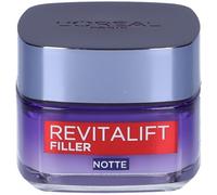 L'Oréal Paris Revitalift Filler Trattamento Notte Rivolumizzante Anti-Rughe con Acido Ialuronico a Lunga Durata, Idratazione per 7 Giorni, Riduce le Rughe e Rimpolpa la Pelle, 50ml