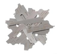 Fillet Gauge Kit 7 pezzi strumento di misura per una rapida valutazione delle dimensioni di saldatura in acciaio inox con scale chiare per ispezione precisa e garanzia della qualità