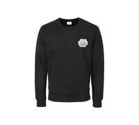 Filling Pieces Felpa Unisex nera Gowtu Tonal Regular Ricamo Pullover