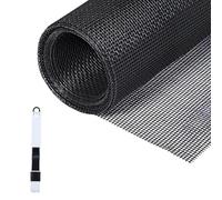 Fillis Rete Zanzariera Finestre, 150x500cm Zanzariera Telo Ricambio in Fibra di Vetro Zanzariera Rotolo Ricambio con spazzola per la pulizia, Zanzariera in Garza per Finestre Porte, Nero