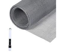 Fillis Rete Zanzariera Finestre, 150x500cm Zanzariera Telo Ricambio in Fibra di Vetro Zanzariera Rotolo Ricambio con spazzola per la pulizia, Zanzariera in Garza per Finestre Porte, Grigio