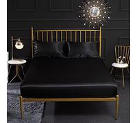 Fillowcase, Foglio di Raso a Colori Elastici in Argento Fogli di ratina di Raso per Letti matrimoniali a Letto federe, 2,2 federe 50x75 cm