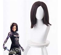 Film Alita Battle Angel Parrucche Cosplay Capelli neri per donna Parrucca sintetica per capelli Alita Carnevale Halloween Prop Costume Perucas