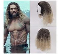 Film Aquaman Parrucca Cosplay Poseidone riccio Capelli sintetici Comici Giochi di ruolo Parrucche per uomo Arthur Curry QX-372