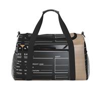 Film Clapperboard Stampa Weekender Pernottamento Carry On Bag Duffel Bag per Viaggio Donne Uomini Palestra Bagagli Borsa Carry on, Nero , Taglia unica