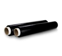 Film Estensibile V1 Trade - Nero - Spessore 23 Micrometri - 2 Rotolo Lungo 150 Metri E Largo 500 Mm - Film Opaco Antistrappo Per Imballo - Film Protettivo Per Mobili