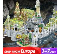 Film Il Signore degli Anelli Elfo Rivendell Building Blocks MOC Il Valle Crepuscolare Edifici Modulari Modello di Mattoni Puzzle Giocattoli