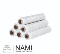 FILM IMBALLAGGIO ESTENSIBILE MANUALE TRASPARENTE/BIANCO/NERO 23 micron 6 rotoli